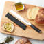 KitchenAid® Gourmet Forged Triple Rivet Santoku Knife with Custom-Fit Blade Cover, 5-inch, Black