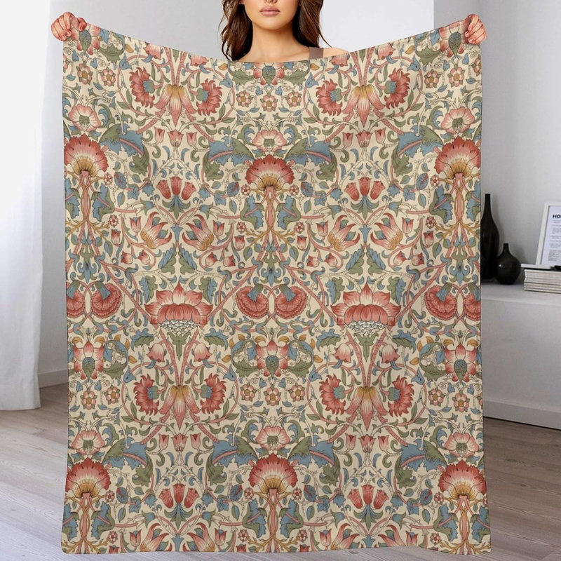 Couverture florale, art bohème exotique rustique rétro, motif de fleurs roses, douces, chaudes, douillettes, couvertures en flanelle pour le salon, la chambre, le canapé, le camping, la maison, le voyage, la tapisserie, 80 x 60 po