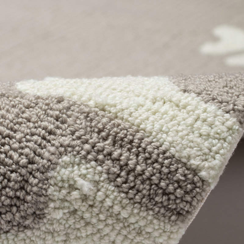 Tapis intérieur / extérieur gris touffeté à la main Bellavia, Tapis de couloir 2 pi x 8 pi