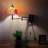Tiffany Sconce Lamp Plug in Swing Arm Stained Glass Rose Flowers LED Bulb Included 13”W*8”D*15”H-1658210216