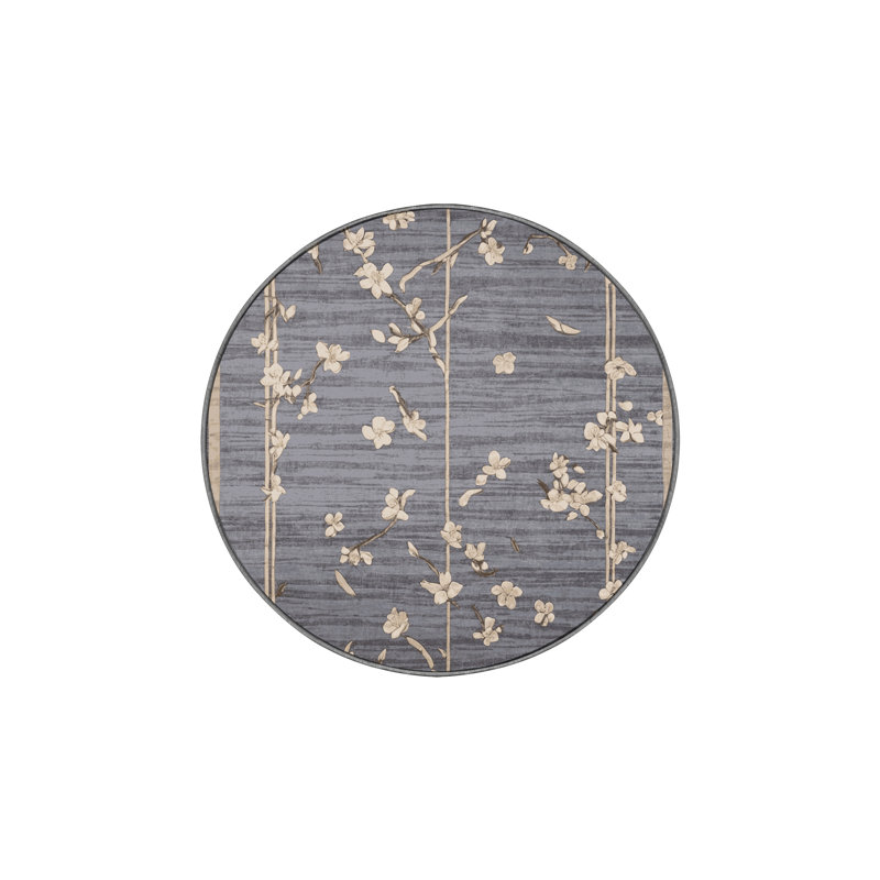 Machine Washable Pink Area Rug, Round 3'