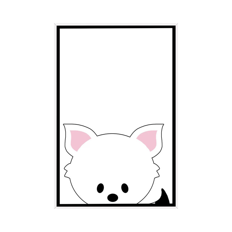 Art peekaboo ii, H 26 po x l 18 po x P 1,5 po, Toile blanche encadrée