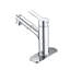 Robinet de lavabo de salle de bain avec poignée escamotable, style contemporain, poignée simple, 3 modes de jet, bonde escamotable et plaque de pont, options de corps en acier inoxydable, bouchon-124464798