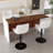Adjustable Height Upholstered Swivel Bar Stools With Backrest(Set Of 2)-919860581