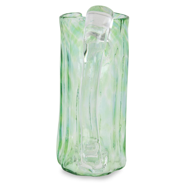 Verre soufflé artisanal artisanal 21 oz. Pichet, Vert