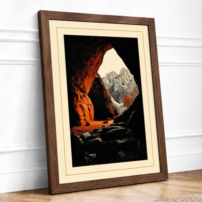 Cave Outlook Landscape - Framed Print