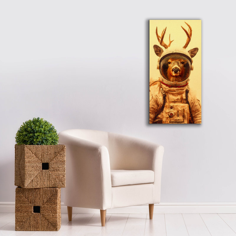 «Mars Needs Deer» par Sean Parnell, art mural sur toile, H 40 po x l 20 po x P 1,5 po