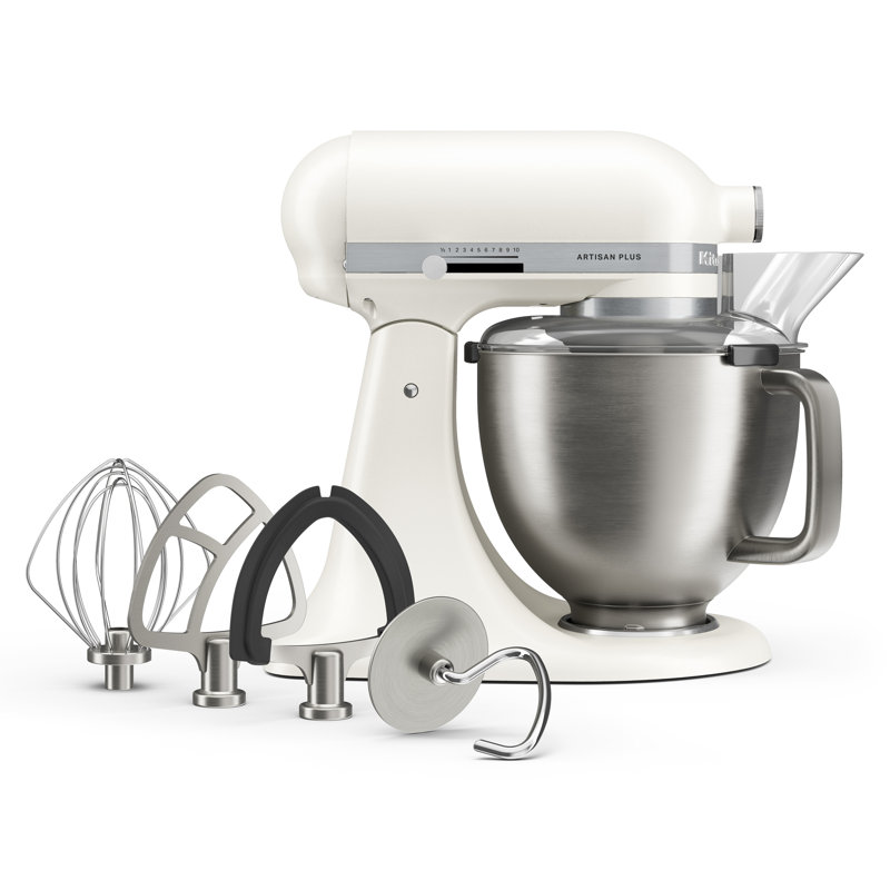 KitchenAid® Artisan Plus Mixer with Integrated Bowl Light & Precision Speed Control – Porcelain White, Porcelain