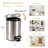 6543 Steel Step On Waste Basket - 0.8 Gallons-27772841