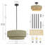 Luminaire suspendu en rotin naturel à 4 lumières Giancola