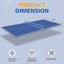 Plateau de table de tennis de table pliable et portatif de taille moyenne 8 pieds bleu pour jeux d'intérieur-121198723-121198722