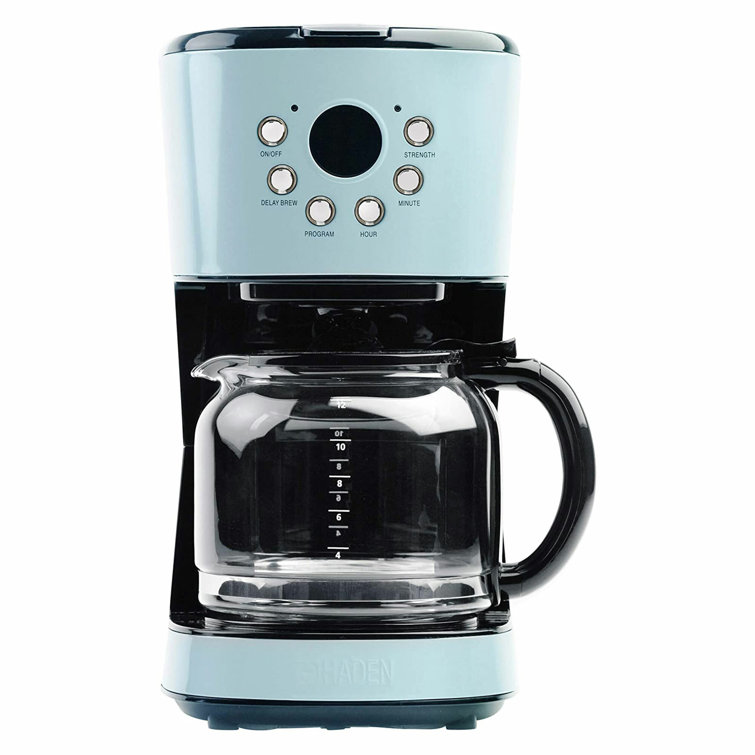 Haden Heritage 12 Cup Programmable Vintage Retro Home Coffee Maker Machine,  Blue & Reviews
