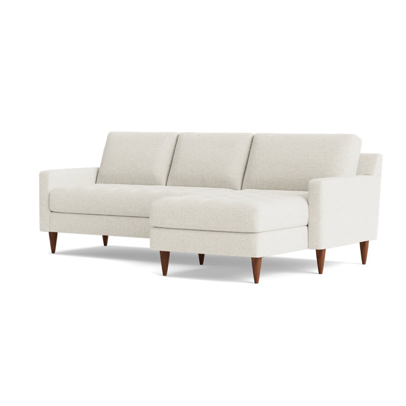 MCM Chaise Sectional, Plush Woven - Tan, Right Hand Facing