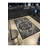 Black Traditional Checkered Floral Woven Base Washable Carpet-1043986014