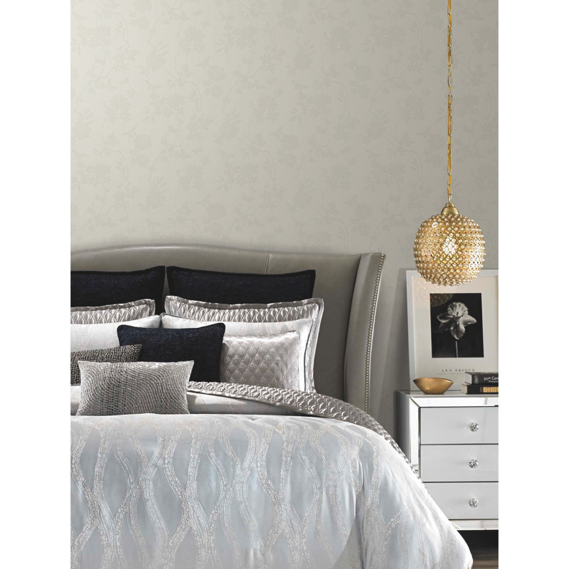 Rouleau de papier peint L 27 pi x l 27 po Flutter Vine, Neutre clair