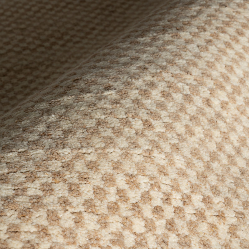 Pierce Wheat Hand Knotted Wool Rug, Rectangle 5' x 8'