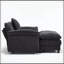 Modern Upholstered Armchair with Ottoman-131260939