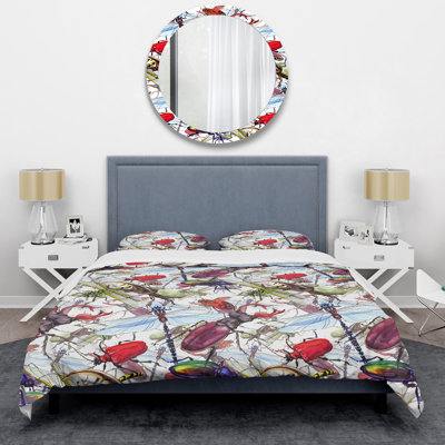 Watercolor Wild Insect Polyester Duvet Cover