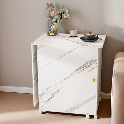 Table de couture pliante 4-en-1 avec roues verrouillables - Poste de travail multifonctionnel, table de bout, bureau d'ordinateur et rangement de cuisine avec tablettes, table de machine à coudre roulante blanche pour appartements