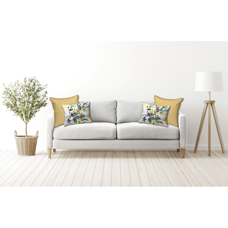 Olives Indoor/Outdoor Pillow, 16"H x 20"W