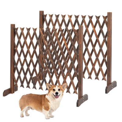 2 Pack Extendable Wood Garden Fence