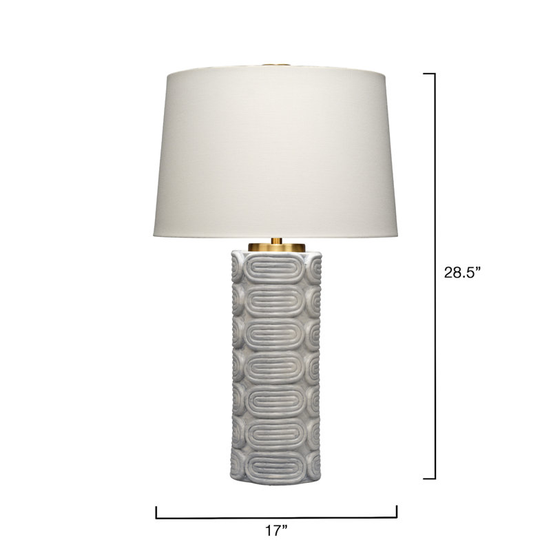 Wright Ceramic Table Lamp with Linen Shade
