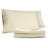 Organic Flannel Pillowcases Queen Size Set of 2 - Ultra Comfortable 100% GOTS Organic Cotton Pillow Cases Queen Size Set of 2 with Premium Smooth Brushed Finish and Envelope Closure (Natural, Queen)-389721880-389721878