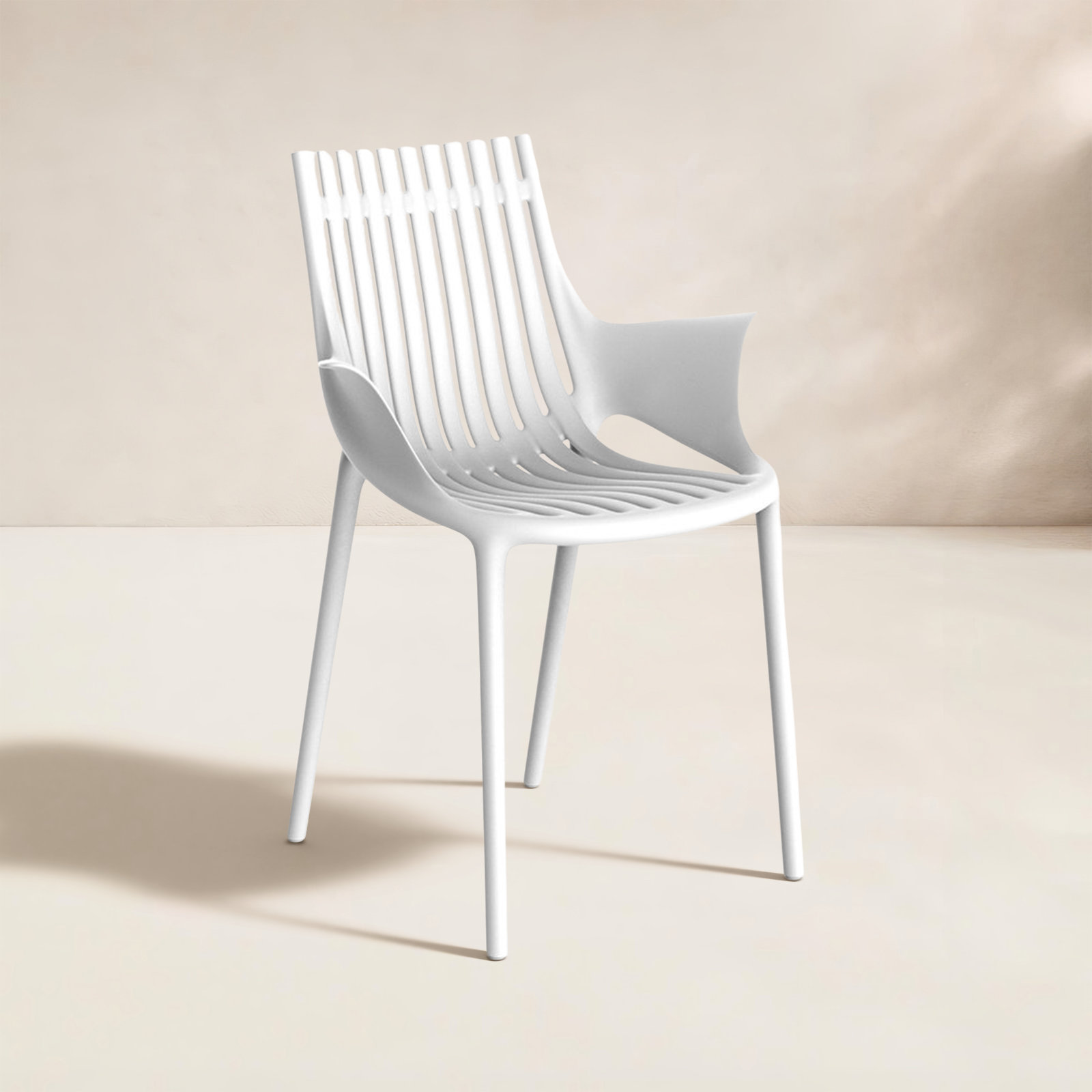 Ibiza Stackable Patio Armchair, White