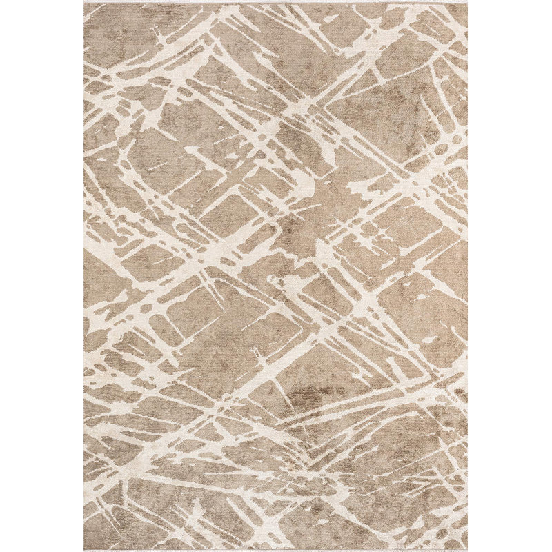 Tapis contemporain à lignes abstraites et aléatoires, Rectangle 7 pi 10 po x 11 pi 2 po