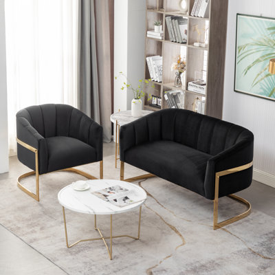 Tellico 2 Piece Velvet Living Room Set by Etta Avenue