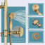 2 Handle Floor Waterfall Faucet with Diverter-99927421