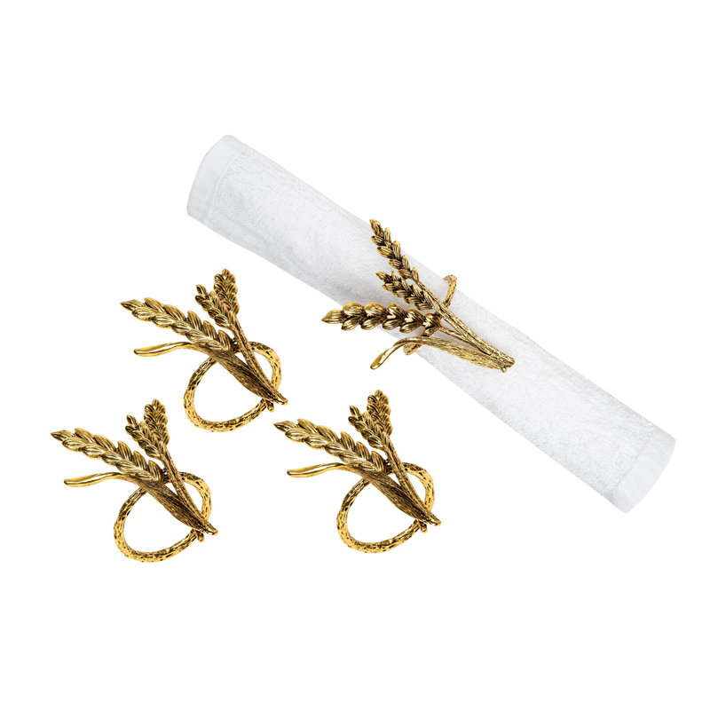 Ensemble de 4 serviettes bronze bronze