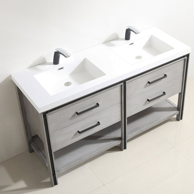 60 " Double Bathroom Vanity Base