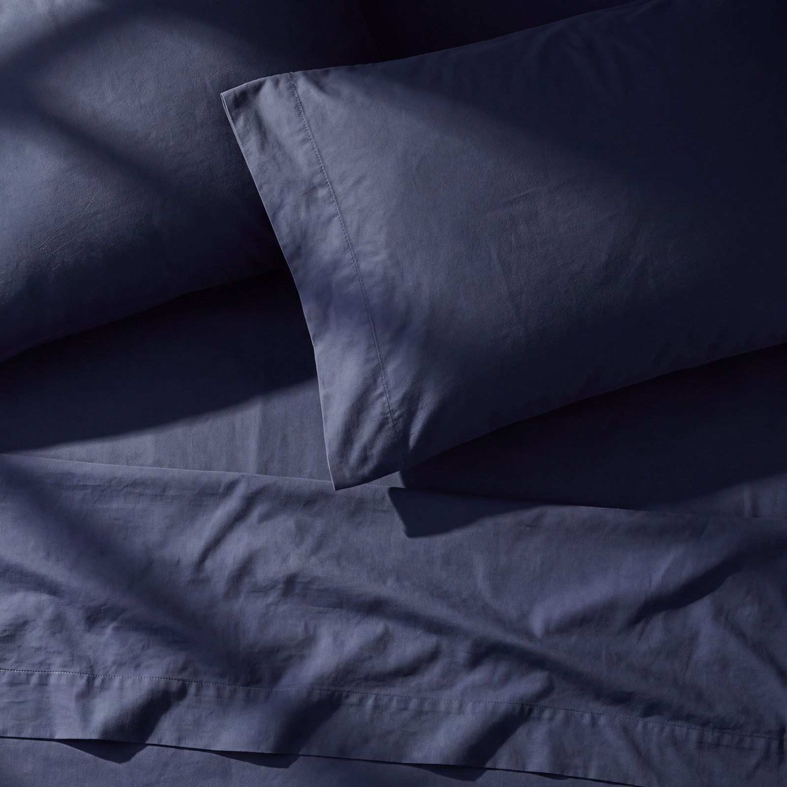 Ludlow Tencel Cotton Pillowcase, Navy, Queen
