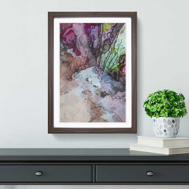 Paint the Sky in Abstract - Picture Frame Painting Print, Walnut Framed, 36cm H x 27cm W x 2cm D