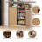 40" W Mini Fridge Cabinet With Power Outlet for Dining Room,Fluted Buffet Sideboard with Adjustable Shelf and Drawers,Coffee Bar Cabinet For Kitchen Dining Room-962750220