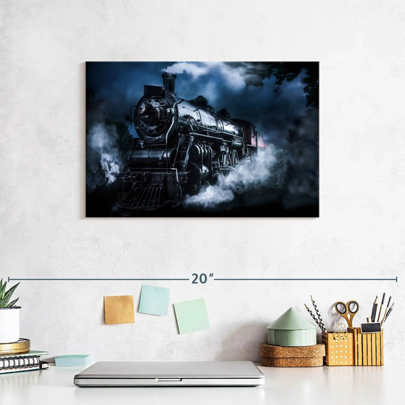 Mehar Dark Steam Train, 8'' H x 12'' W