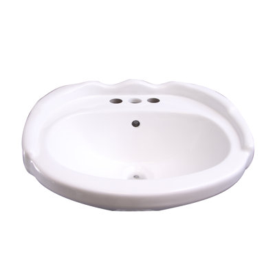 Barclay Silvi 14.87'' White Vitreous China U-Shaped Bathroom Sink with Overflow