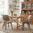 Modern Dining Chairs Faux Leather Upholstered Kitchen Chairs Side Chair With Metal Legs-117655436