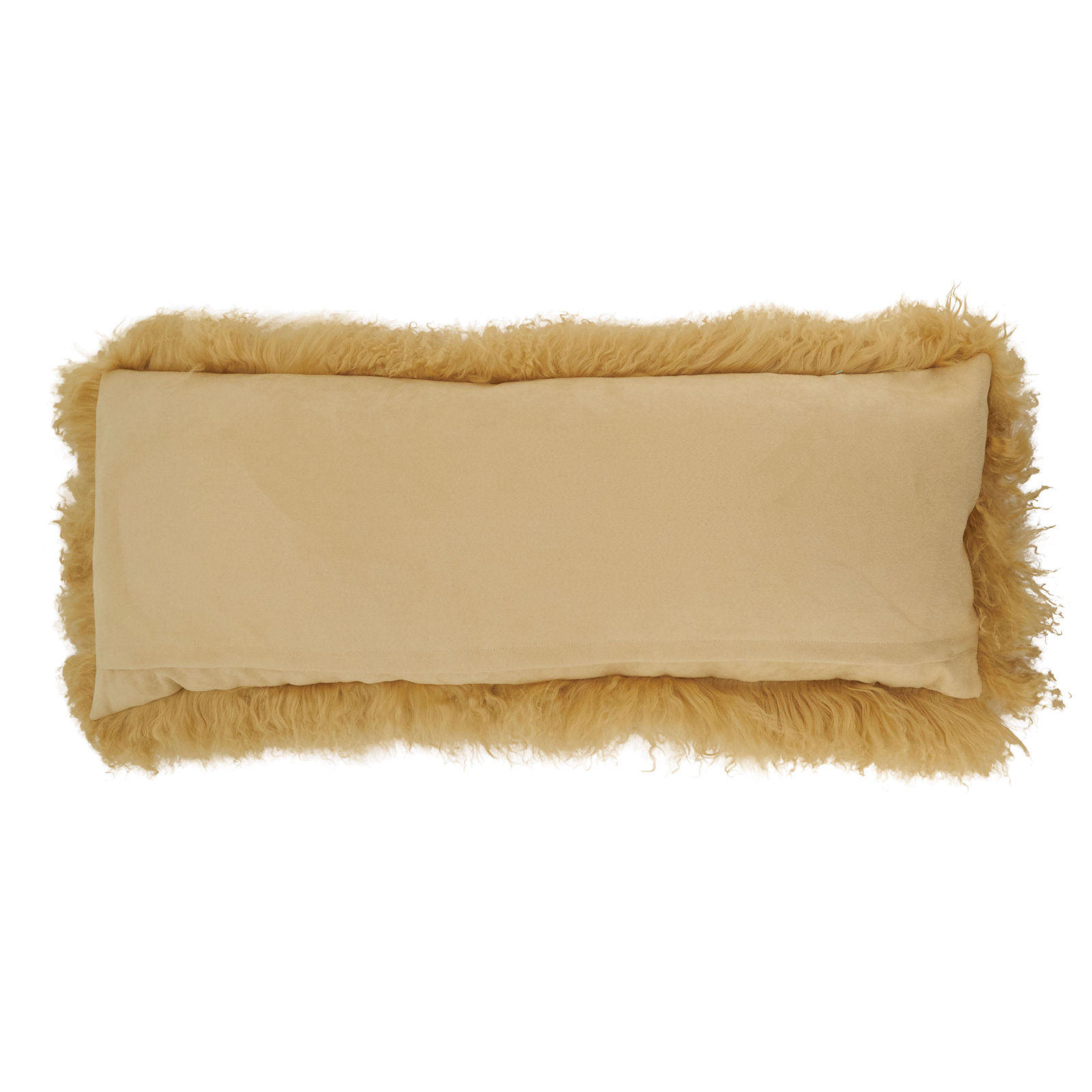 Iyana Wool Lumbar Throw Pillow, Gold, 14"H x 36"W