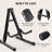  Folding Guitar Stand Floor A-Frame with Foam Arms Black Instrument Display Stand Universal Fit for Acoustic Guitars Banjo Electric Bass