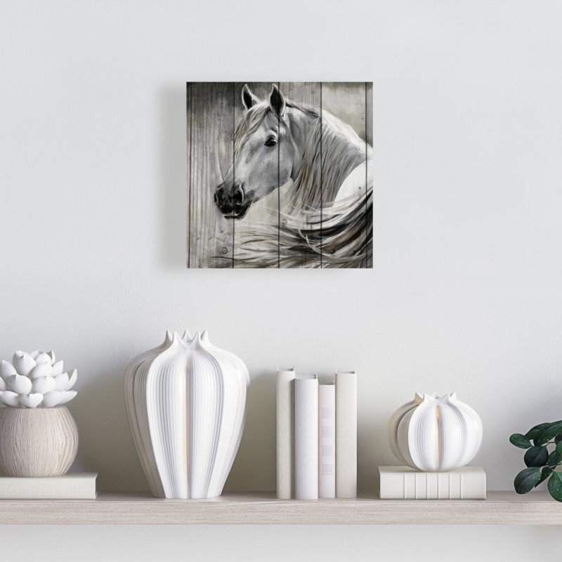 Rustic Horse Canvas - Charming Home Decor for Horse Lovers, 8" H x 8" W