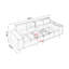 Canapé modulaire brun en similicuir