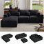 3 Seater Fabric Corner Sofa -1341299984