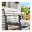 Banc oscillant double en PEHD gris pour terrasse