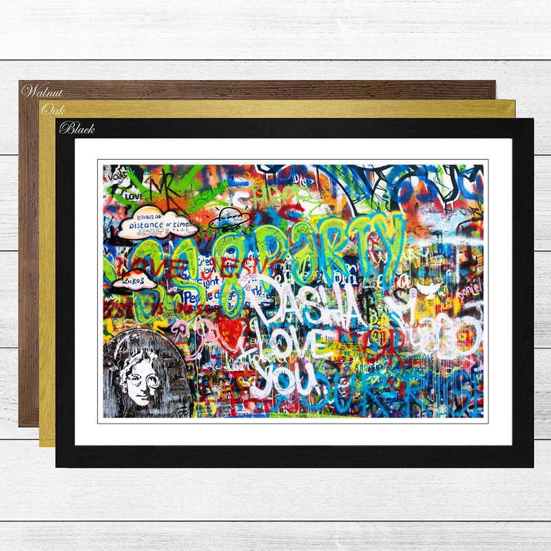 Graffiti 2 Framed - Framed Print, Black