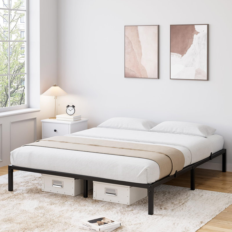 Metal Bed Frame Twin Platform Bed Frame No Box Spring Needed, Sturdy Heavy Duty Bed Frame, Easy Assembly, 10inch Full