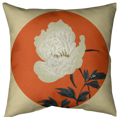 Coussin de peinture à fleur japonaise