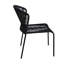 Chaise de salle à manger empilable à tissage intérieur / extérieur gris foncé - ensemble en acier pour les espaces extérieurs et extérieurs (ensemble de 2)-1425526095