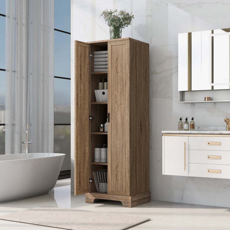 Almetter Freestanding Bathroom Cabinet with Drawers Lark Manor